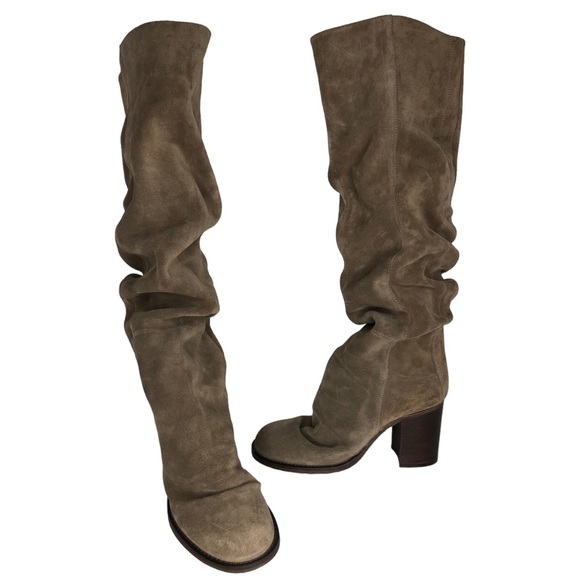🆕 Free People Elle Mushroom Suede Knee High Tall Slouch Boot - Picture 13 of 14